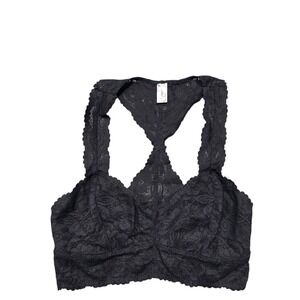 Free People Intimately FP‎ Black Lace Racerback Bralette Top Size S